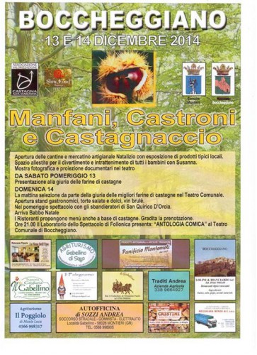 Locandina di Manfani, Castroni e Castagnaccio, edizione 2014
