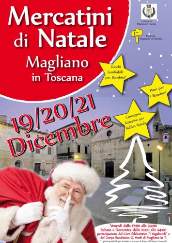 Locandina dei Mercatini di Natale di Magliano in Toscana, edizione del 2014