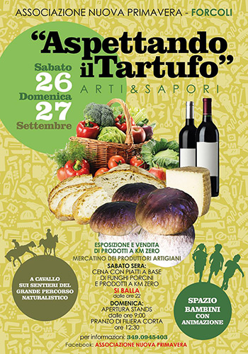 Locandina di Aspettando il Tartufo Arti & Sapori a Forcoli, edizione del 2015