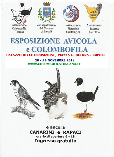 Locadina dell'Esposizione Avicola e Colombofila di Empoli, edizione del 2015