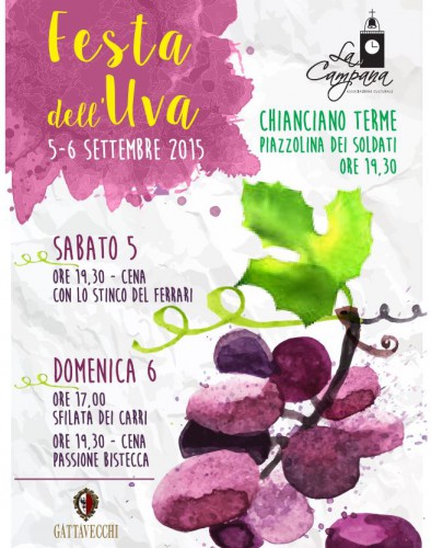 Locandina della Festa dell'Uva a Chianciano Terme, edizione 2015