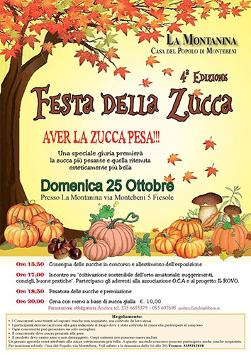 Locandina della Festa della Zucca a Montebeni, edizione del 2015