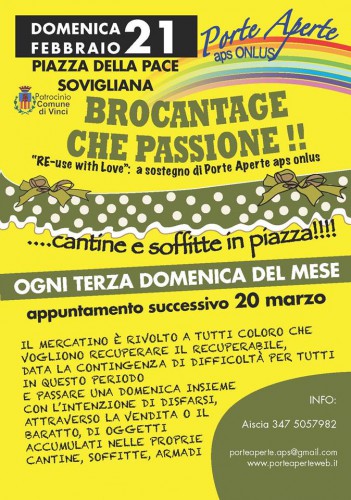 Locandina di Brocantage Che Passione a Sovigliana, edizione di febbraio 2016