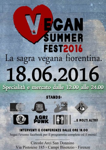 Locandina del Vegan Summer Fest a San Donnino, edizione del 2016