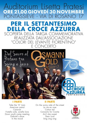 Locandina del concerto della Osmann Gold Band a Pontassieve