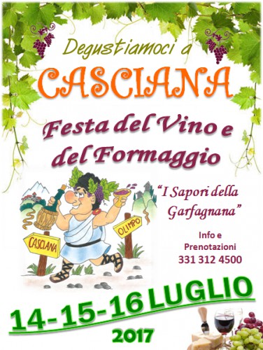 Locandina della Festa del Vino e del Formaggio a Casciana, edizione 2017