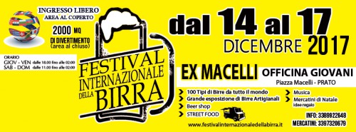 Locandina del Festival Internazionale della Birra a Prato, edizione 2017