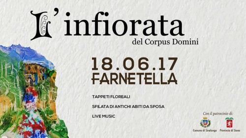 Locandina dell'Infiorata del Corpus Domini a Farnetella, edizione 2017