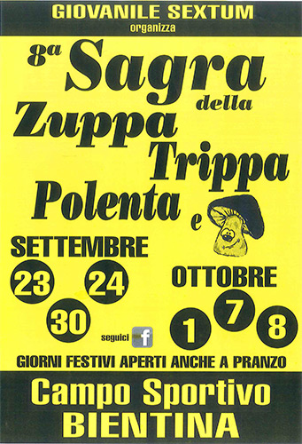 Sagra della Zuppa, Trippa e Polenta ai funghi