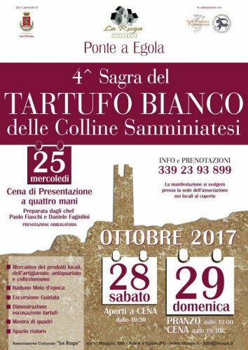 Locandina della Sagra del Tartufo Bianco delle Colline Sanminiatesi, edizione 2017