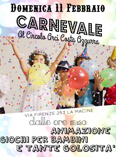Locandina del Carnevale a La Macine di Prato