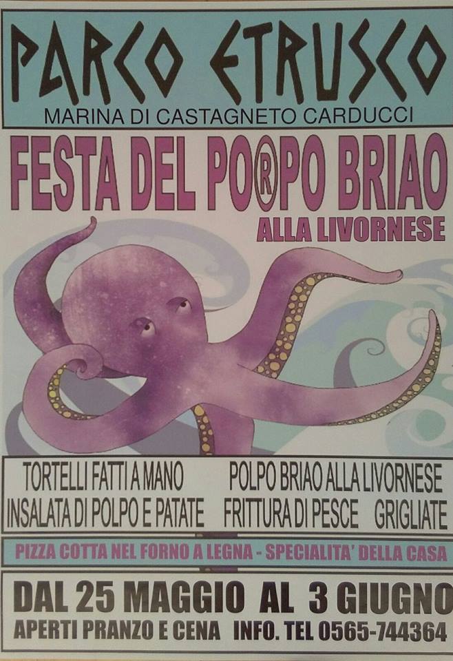 Locandina della Festa del Polpo Briao a Marina di Castagneto Carducci