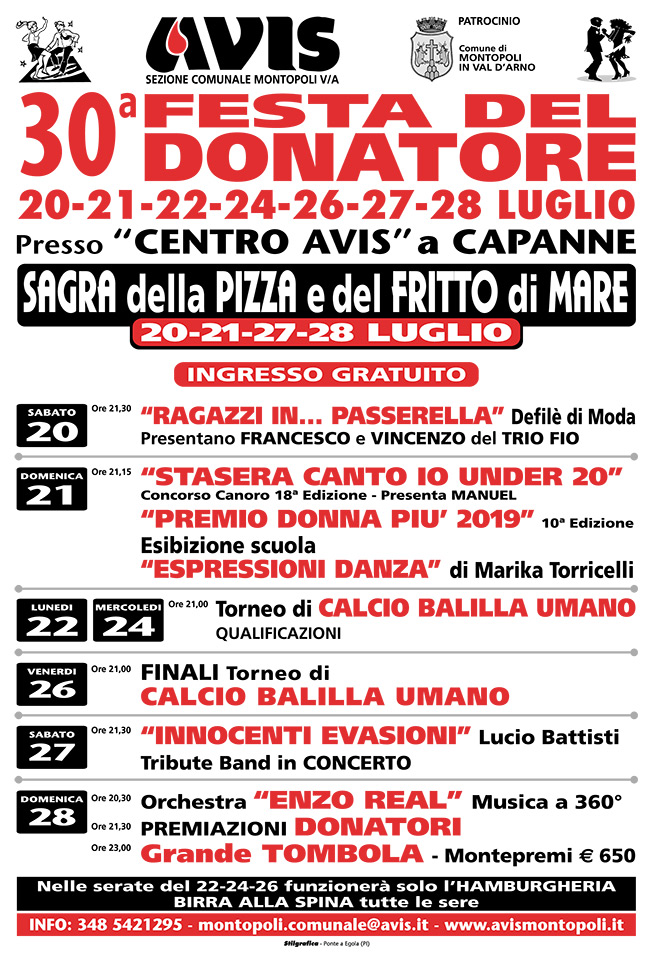 Festa del Donatore e Sagra della Pizza e del Fritto di Mare