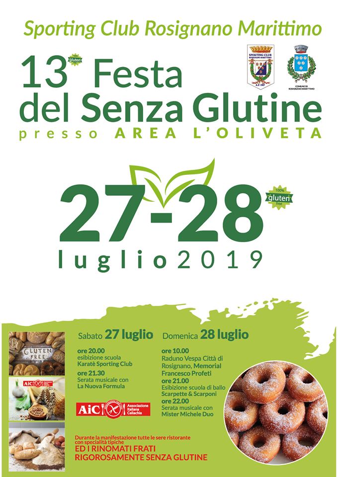 Locandina della Festa del Senza Glutine a Rosignano Marittimo