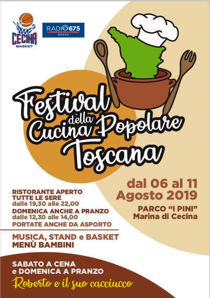 Locandina del Festival della Cucina Popolare Toscana a Marina di Cecina