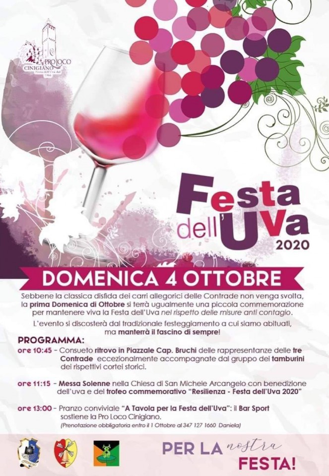 Locandina della Festa dell'Uva a Cinigiano