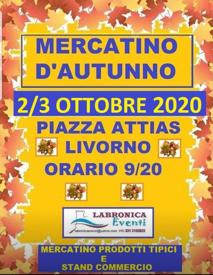 Locandina del Mercatino d'autunno a Livorno