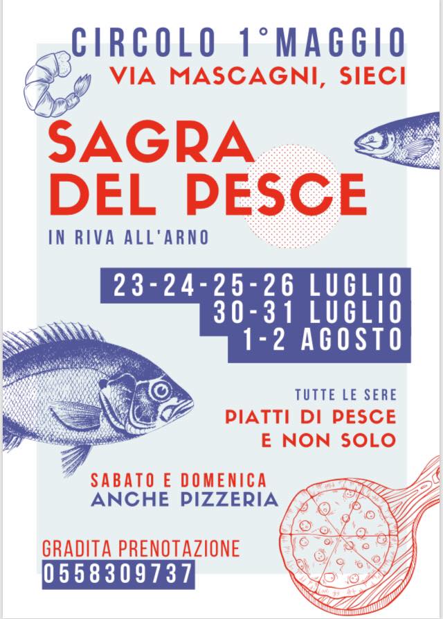 Locandina Sagra del Pesce in Riva all'Arno Sieci