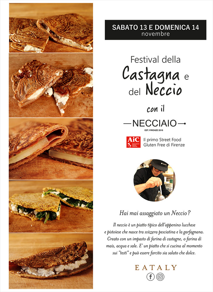 Locandina del Festival della Castagna e del Neccio presso Eataly Firenze