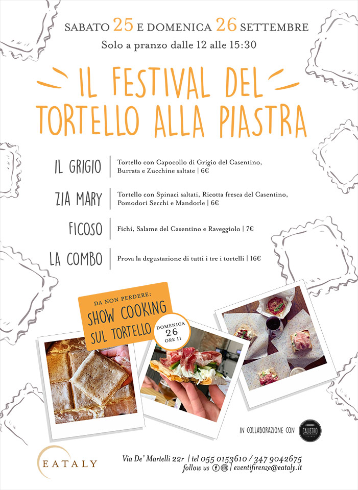 Locandina del Festival del Tortello alla Piastra a Firenze