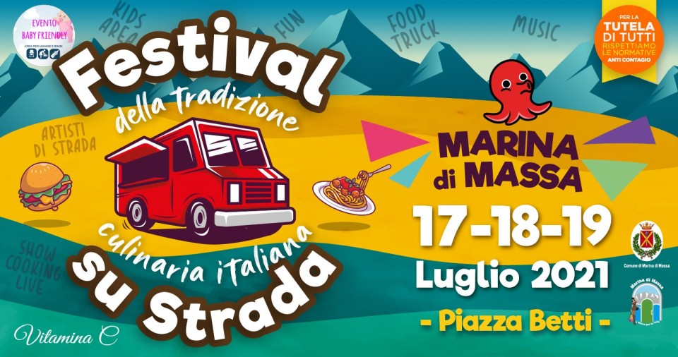 Locandina Festival della tradizione culinaria su strada a Marina di Massa