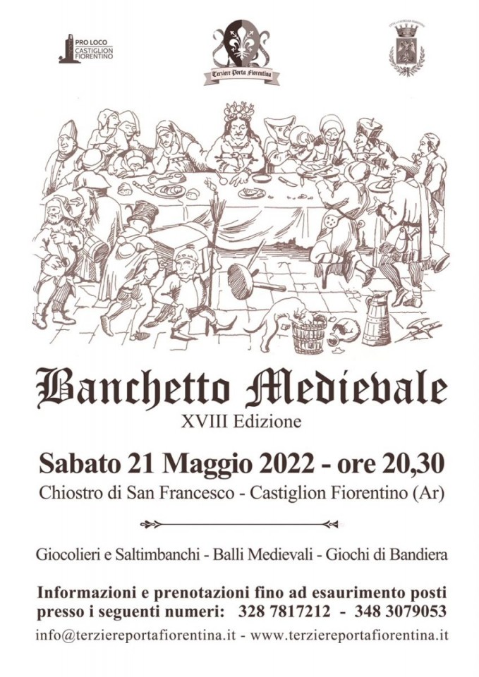 Locandina del Banchetto Medievale a Castiglion Fiorentino