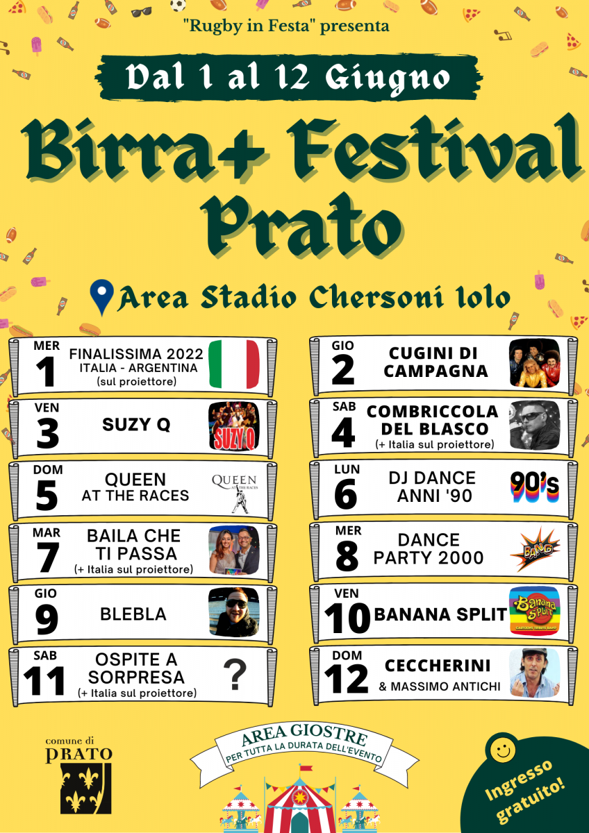 Locandina del Birra+ Festival Prato