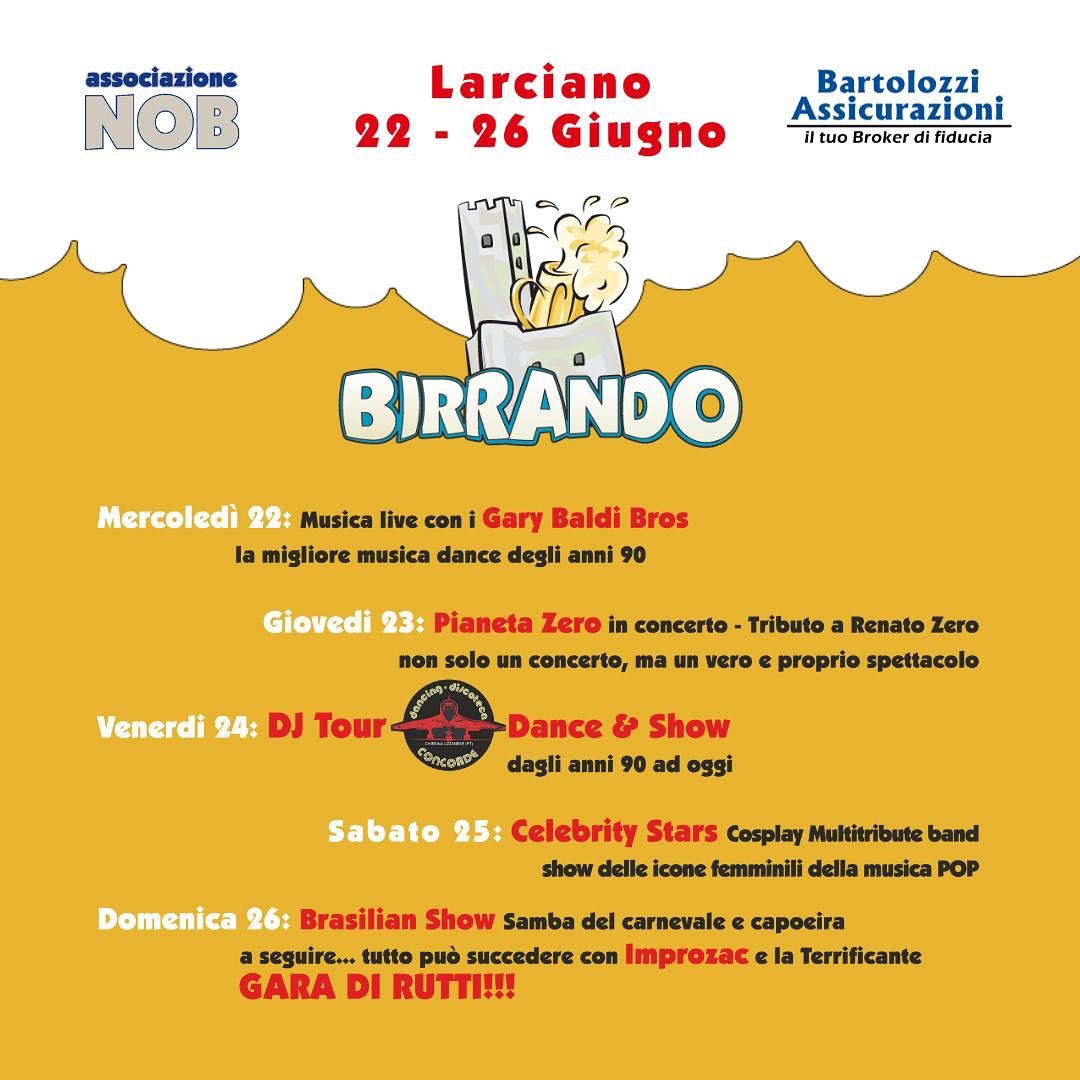 Locandina di Birrando a Larciano, edizione 2022