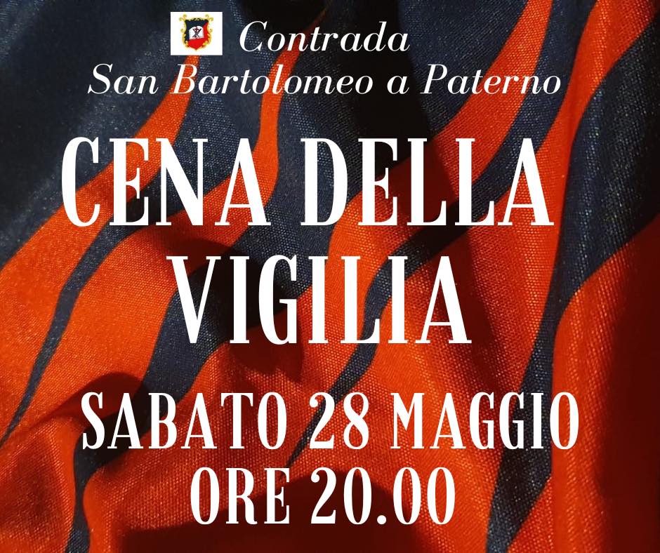 Cena della Vigilia del Palio dei Barchini della Contrada San Bartolomeo