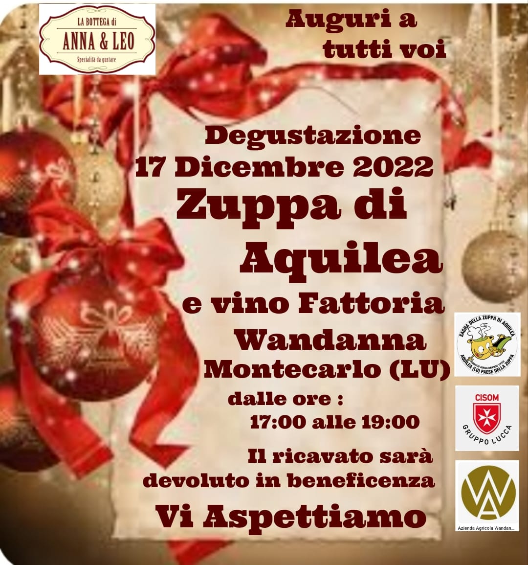 Degustazione Zuppa di Aquilea e Vino