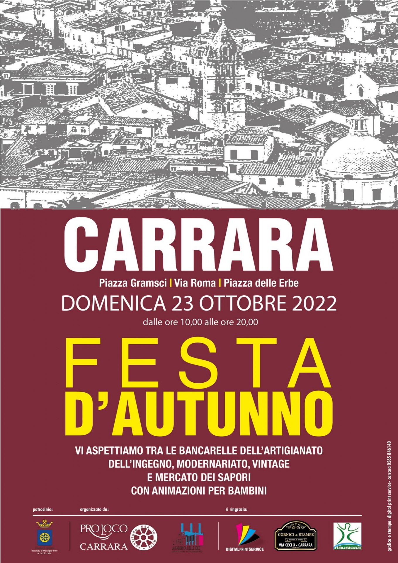 Locandina della Festa d'Autunno a Carrara