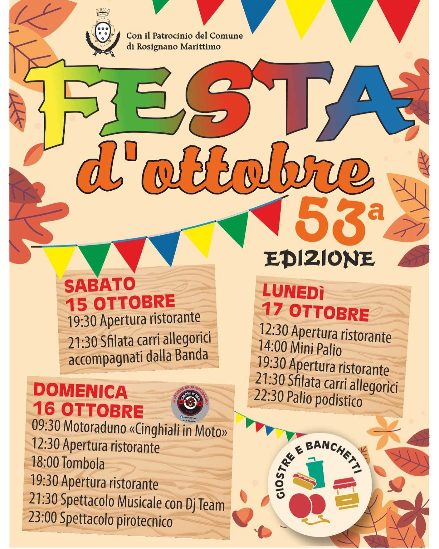 Locandina della Festa d'Ottobre a Castelnuovo della Misericordia