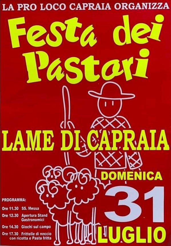 Locandina della Festa dei Pastori alle Lame di Capraia