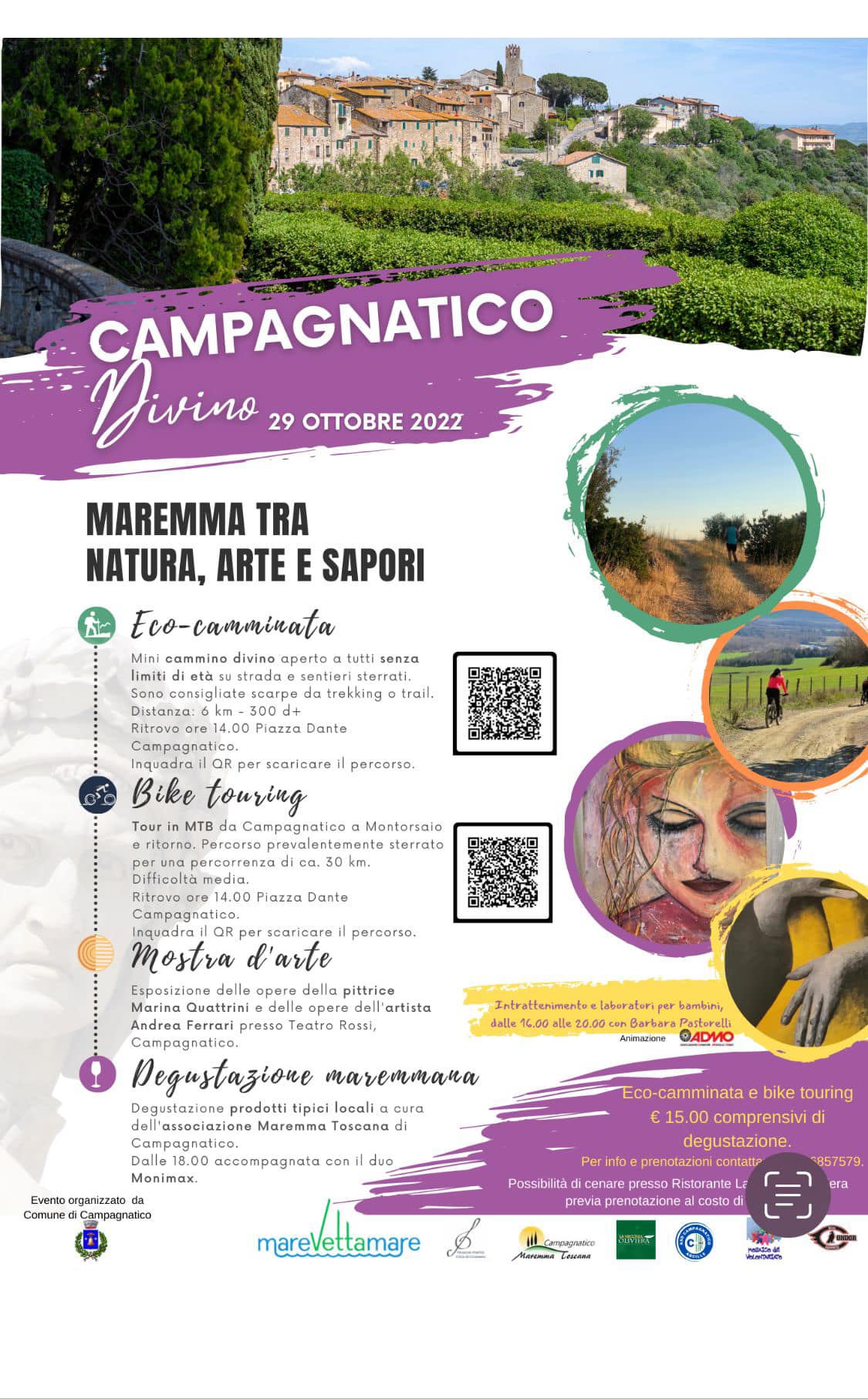 Locandina della Festa del Vino a Campagnatico, edizione del 2015