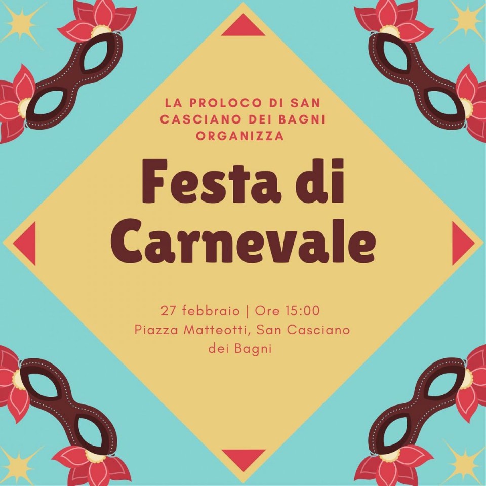 Locandina Festa di Carnevale a San Casciano dei Bagni