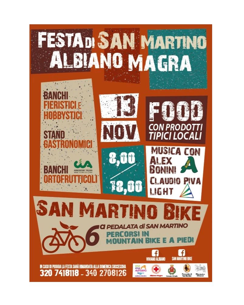 Locandina della Festa di San Martino ad Albiano Magra, edizione del 2015