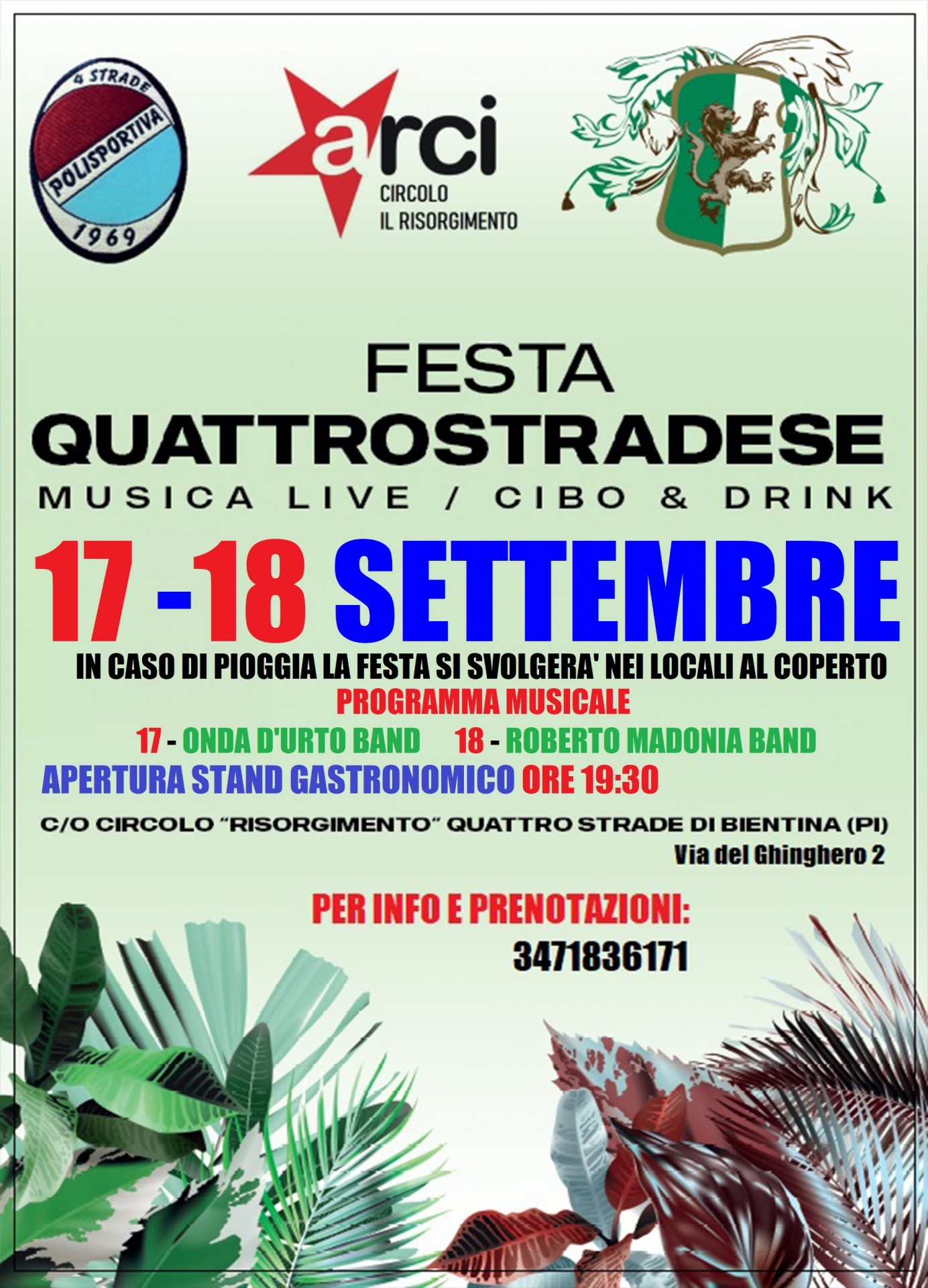 Festa Quattrostradese, Bientina