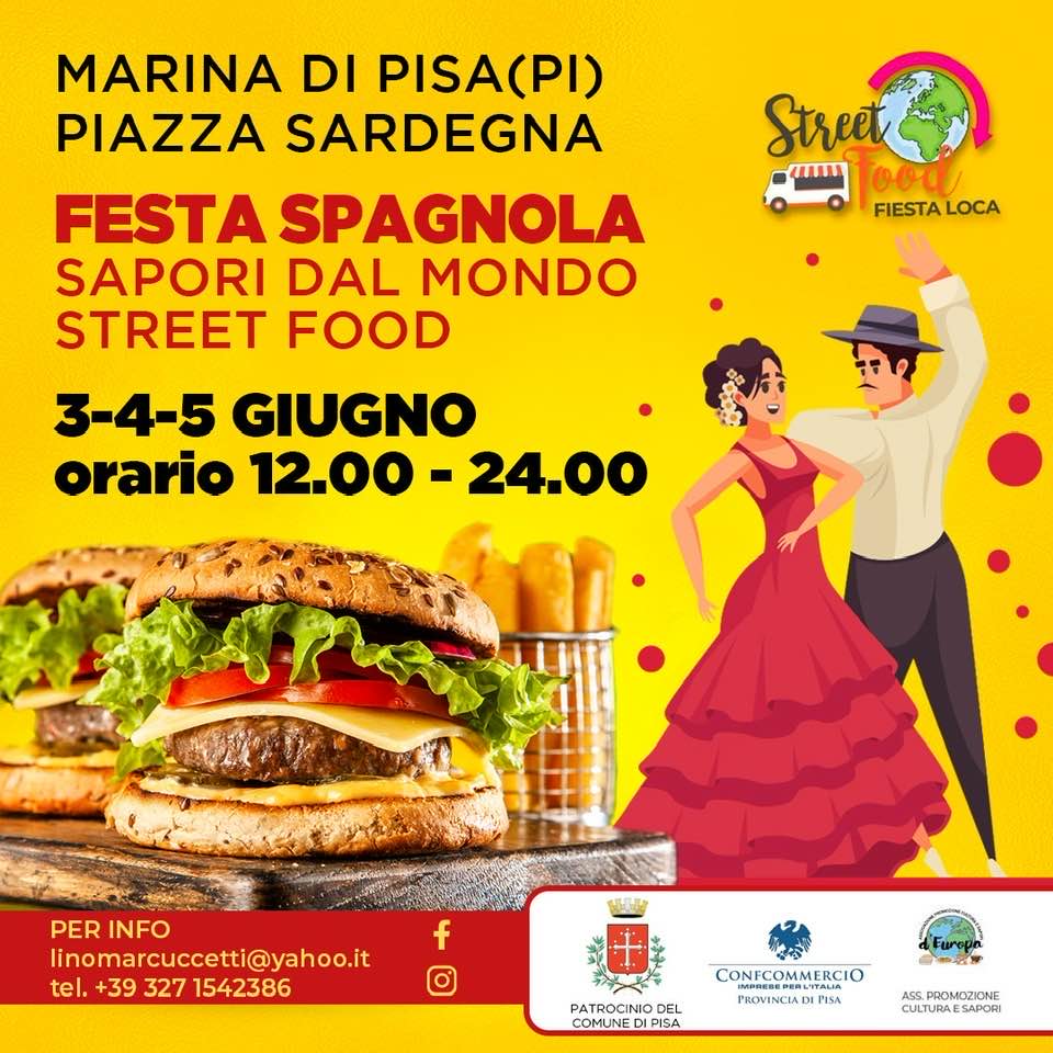 Locandina Festa Spagnola a Marina di Pisa