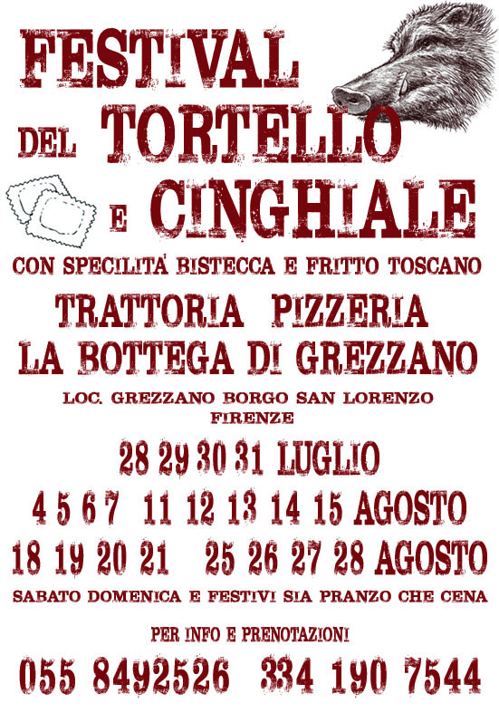 Locandina del Festival del Tortello e Fritto toscano a Grezzano