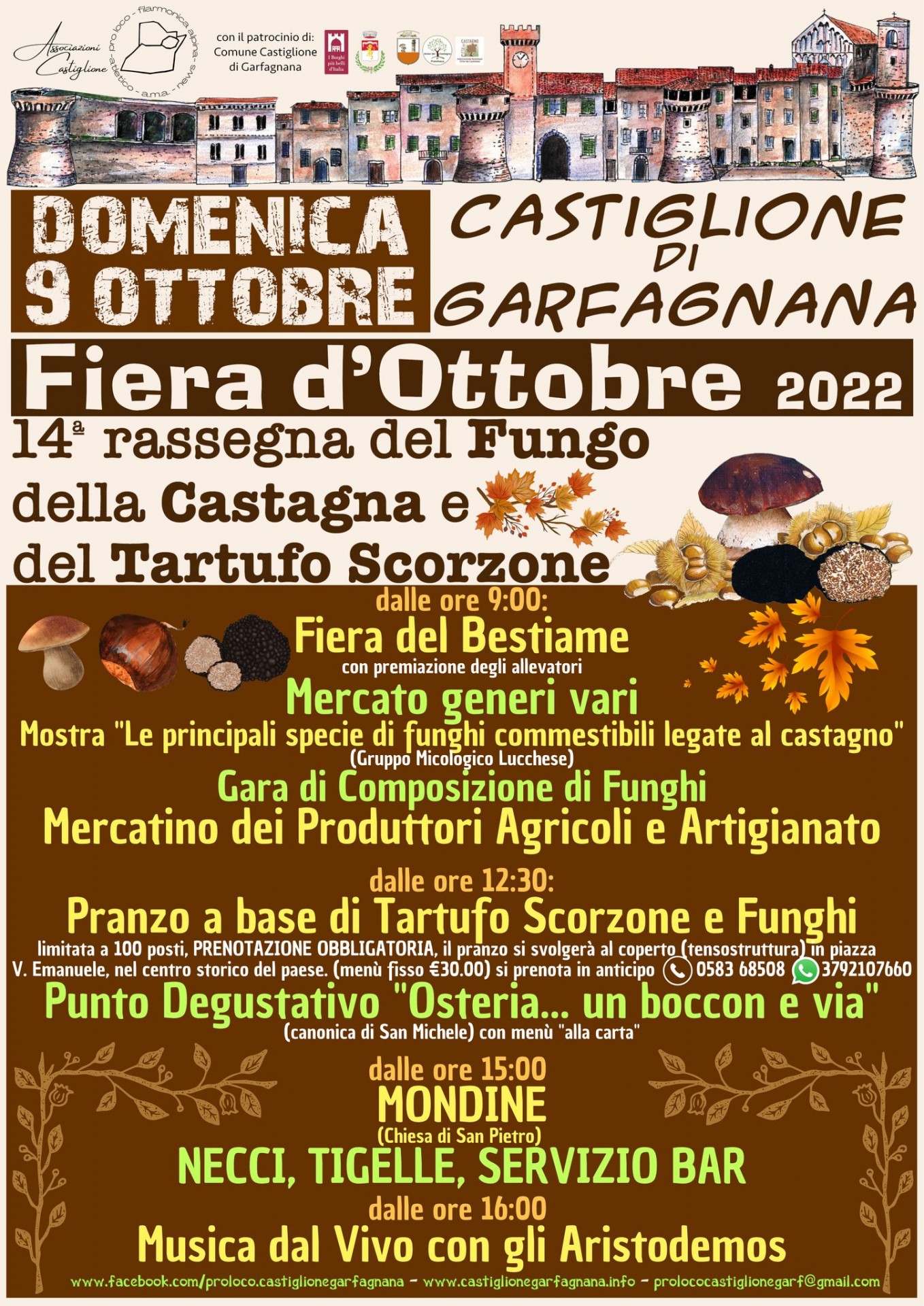 Locandina della Fiera d'Ottobre a Castiglione di Garfagnana