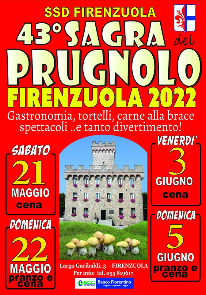 Locandina della Sagra del Prugnolo a Firenzuola