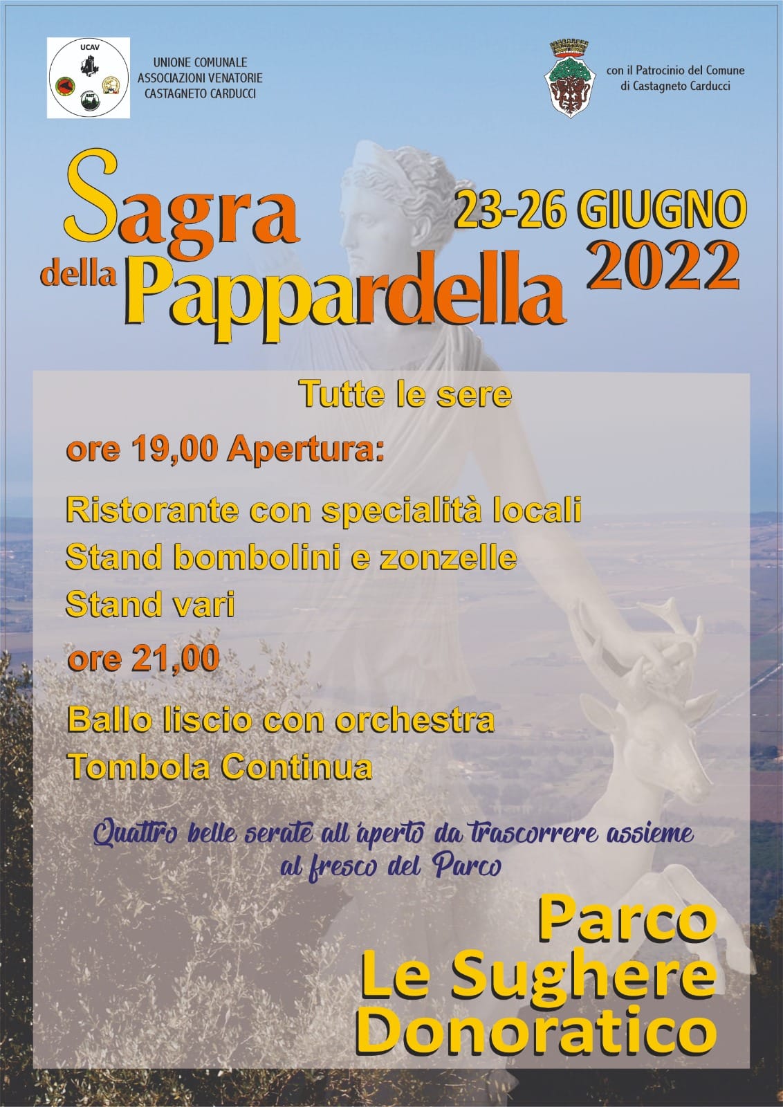 Locandina della Sagra della Pappardella a Donoratico, edizione 2017
