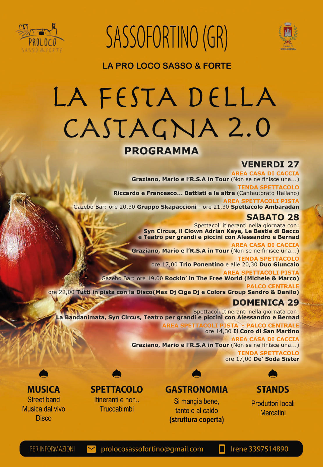 Locandina della Festa della Castagna a Sassofortino