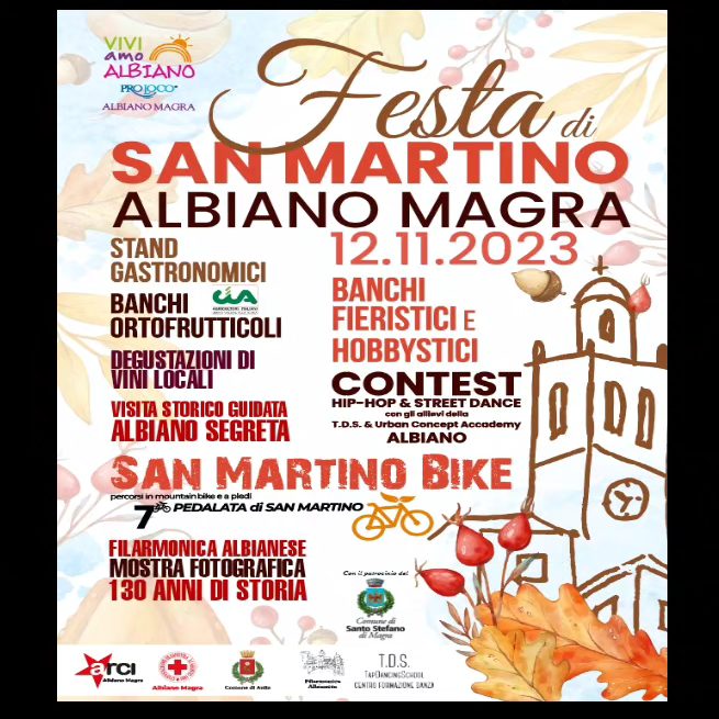Locandina della Festa di San Martino ad Albiano Magra, edizione del 2015