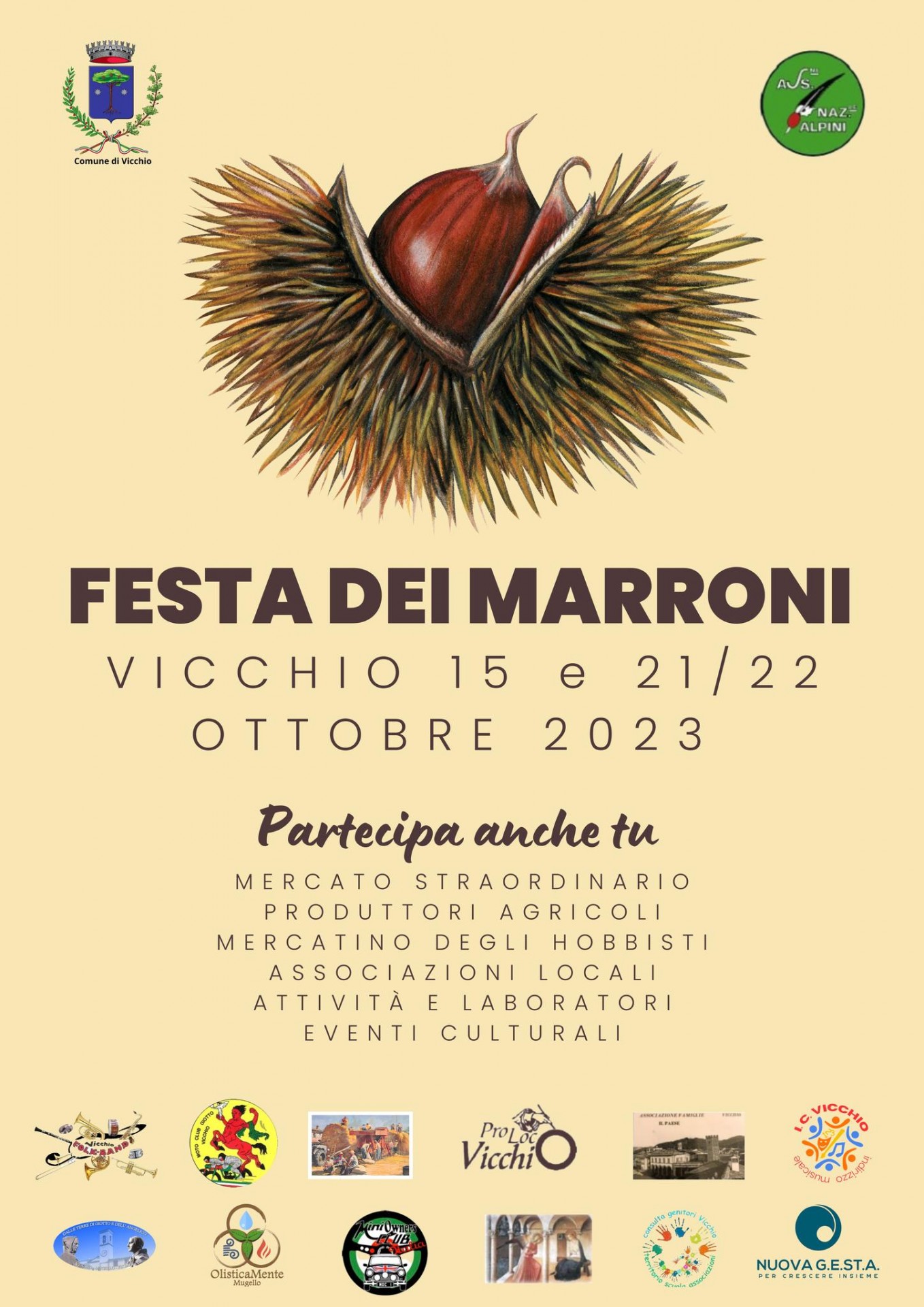 Locandina de Il Marrone tra Sagra e Cultura a Vicchio, edizione del 2015