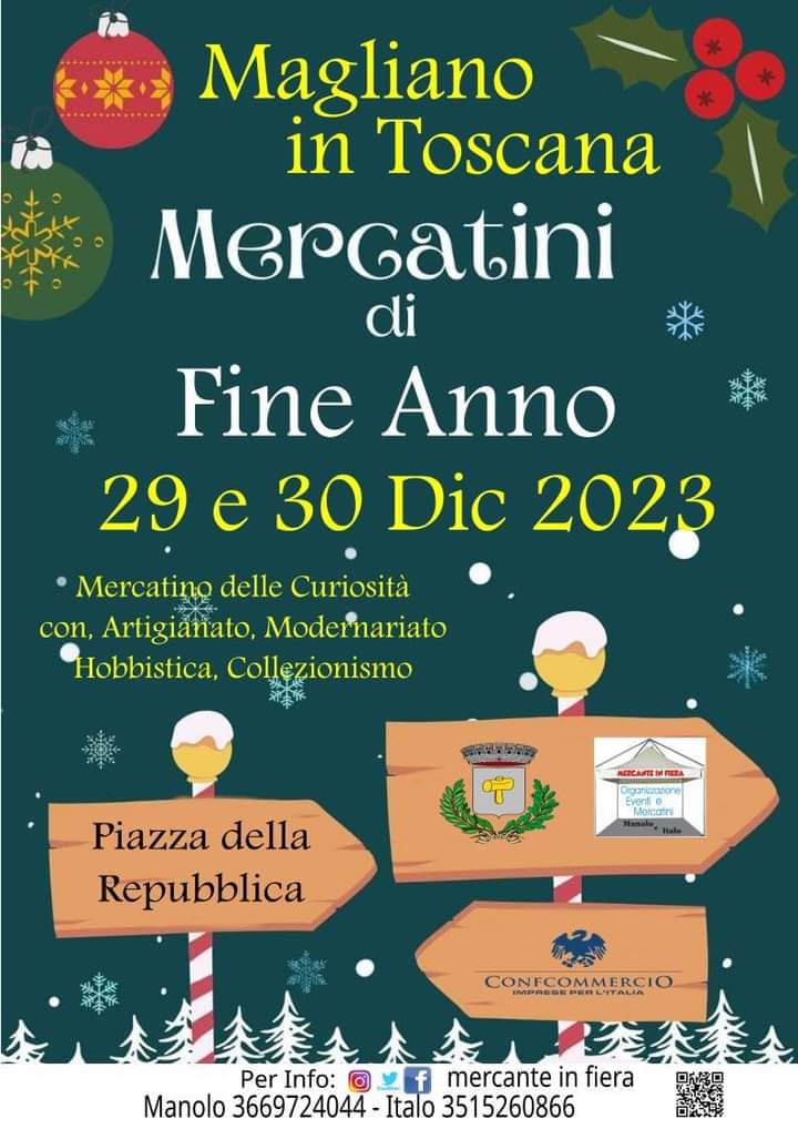Locandina dei Mercatini di Natale di Magliano in Toscana, edizione del 2014
