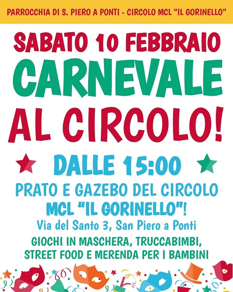 Locandina Carnevale al Circolo San Piero a Ponti