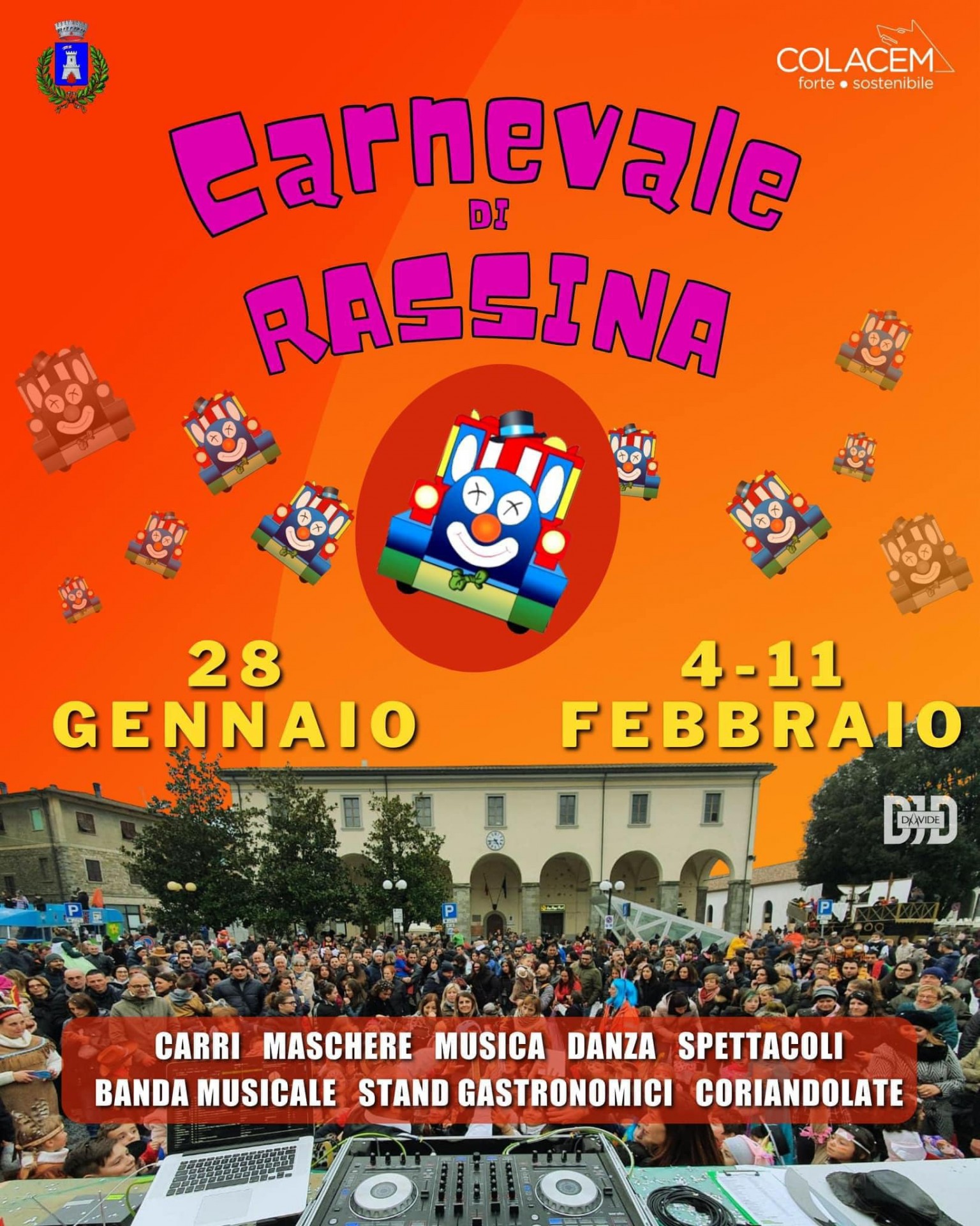 Locandina Carnevale dei Ragazzi di Rassina Arezzo