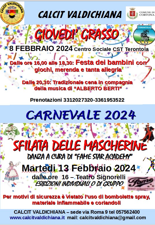 Locandina del Carnevale di Cortona