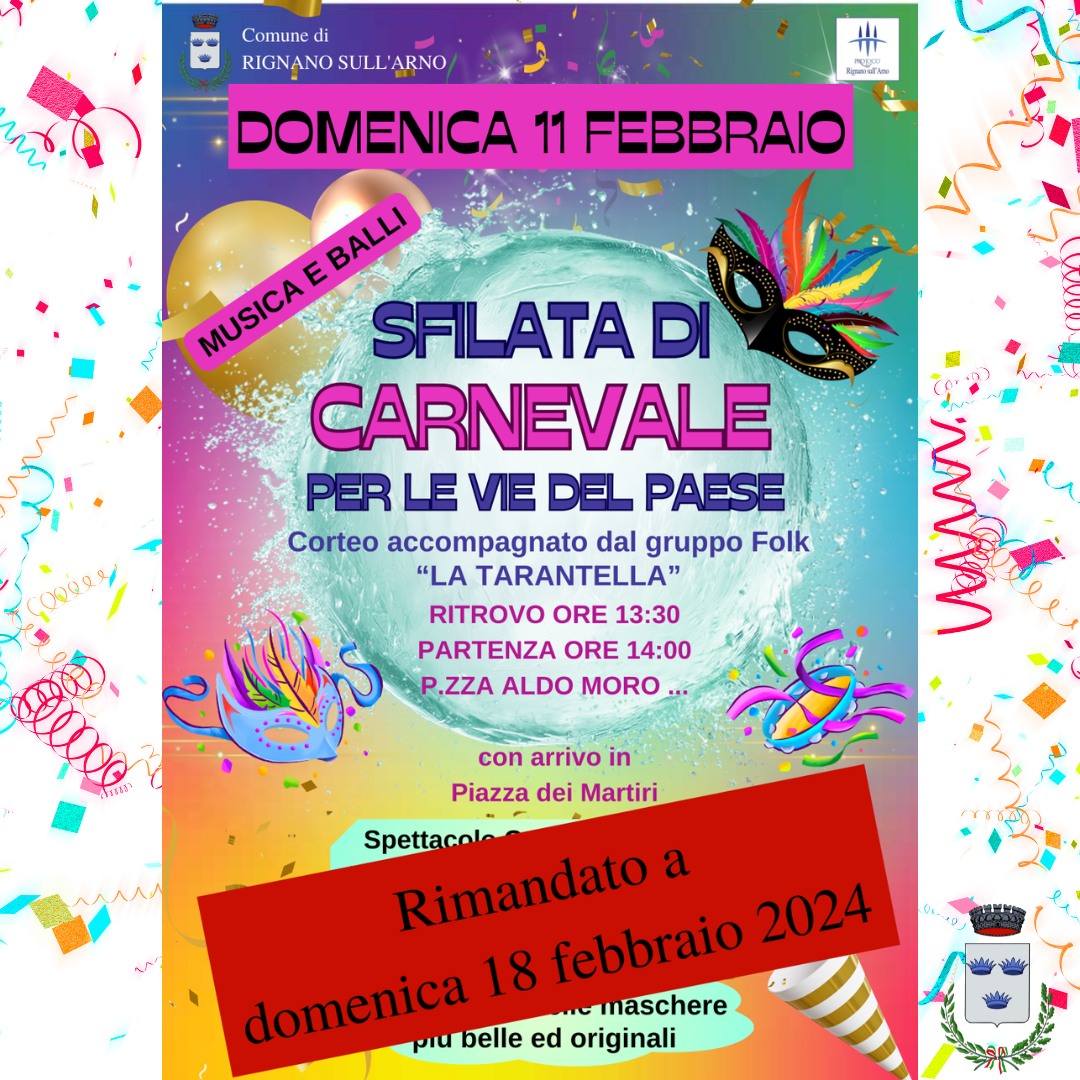 Locandina del Carnevale di Rignano sull'Arno, edizione 2016